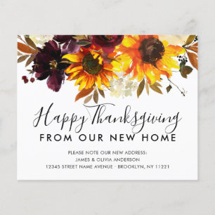 Papier Fleur de soleil de Thanksgiving Faire-part d'autom