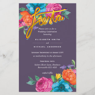 Papier Fleur Folkart Fiesta Faire-part de mariage Boda