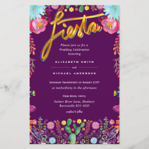 Papier Fleur Folkart Fiesta Faire-part de mariage Boda