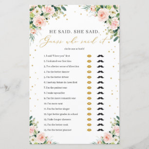 Papier Fleur rose vif, il dit qu'elle a dit jeu nuptial