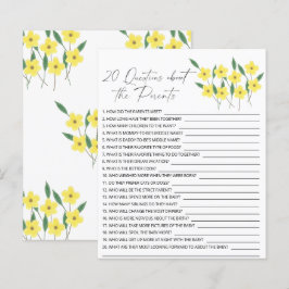 Papier Fleur sauvage - 20 questions sur les Parents