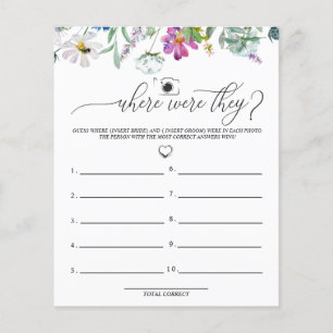 Papier Fleur sauvage aquarelle   Où Étaient-Ils   Jeux