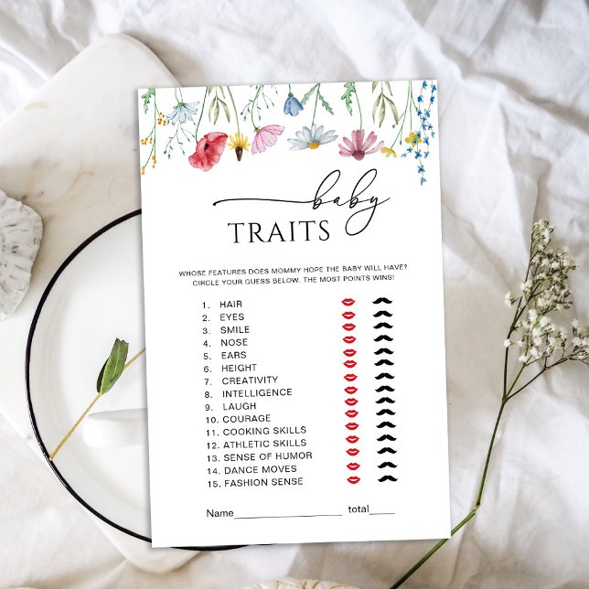 Papier Fleur sauvage Baby Traits Jeu (Créateur téléchargé)