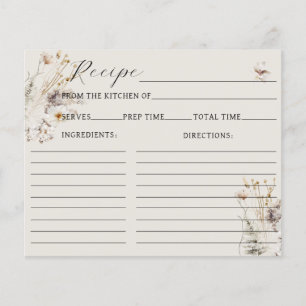 Papier Fleur sauvage Boho Rustic Fête des mariées Recette