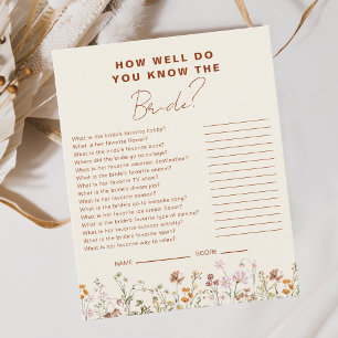 Papier Fleur sauvage Connais-tu bien la mariée