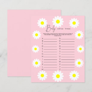 Papier Fleur sauvage Daisy - Baby name race jeu