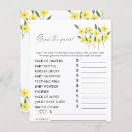 Papier Fleur sauvage Devinez le prix Jeu