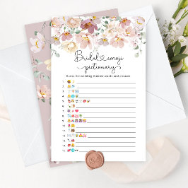 Papier Fleur sauvage douche nuptiale émoticône jeu