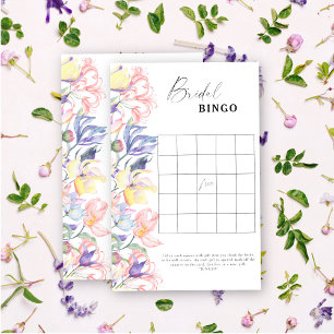 Papier Fleur sauvage - Jeu de bingo de douche nuptiale