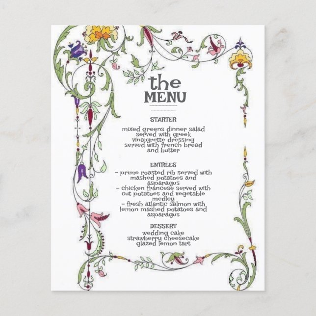 Papier Fleur sauvage Mariage Rustic Country Wild Flower M (Devant)