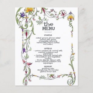 Papier Fleur sauvage Mariage Rustic Country Wild Flower M