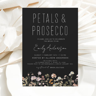 Papier Fleur sauvage Petals & Prosecco Invitation
