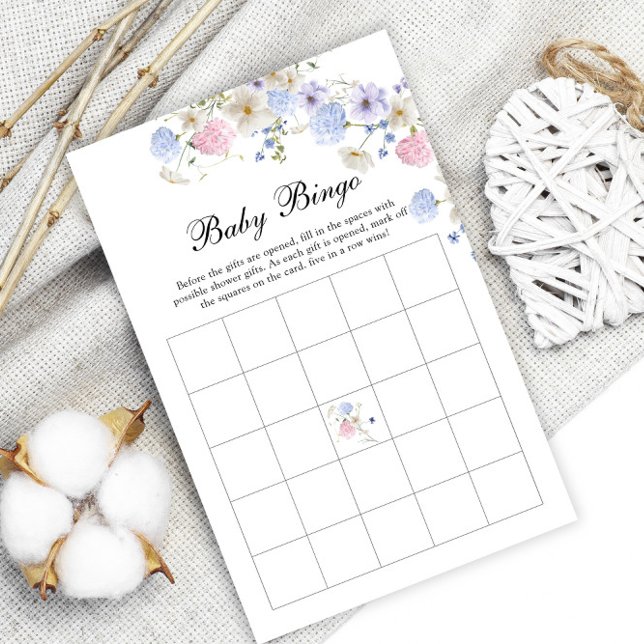 Papier Fleur sauvage rose et bleu Reveillez le sexe Bingo (Créateur téléchargé)
