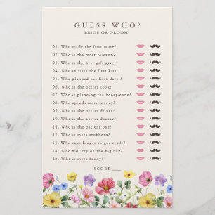 Papier Fleur sauvage Rustic Chic Floral Fête des mariées