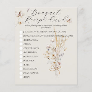 Papier Fleur sauvage Rustic Elegant Fête des mariées Jeu