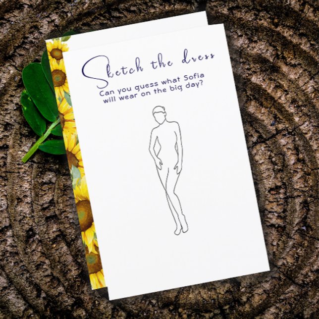 Papier Fleur sauvage tournesol robe de douche de mariée (Créateur téléchargé)