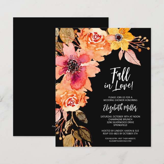 Papier Fleurs à petit prix sur les cartons d'invitation d (Devant / Derrière)