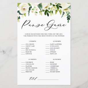 Papier Fleurs blanches Ce qu'il y a dans votre sac de dou