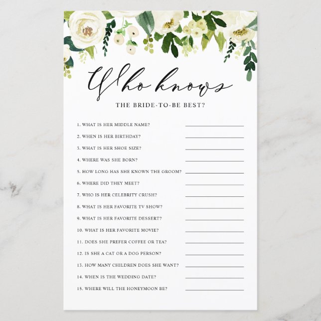 Papier Fleurs blanches d'hiver qui connaît la mariée meil (Devant)