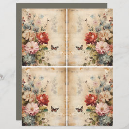 Papier Fleurs Collage Vintage 2b