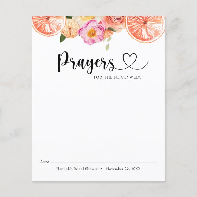 Papier Fleurs d'agrumes roses Prières pour les jeunes mar (Devant)