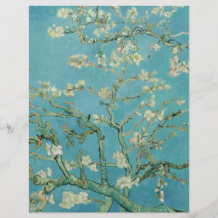 Papier Fleurs d'amandes par Vincent Van Gogh Art