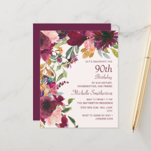 Papier Fleurs de Bourgogne Violettes 90e Anniversaire Gra