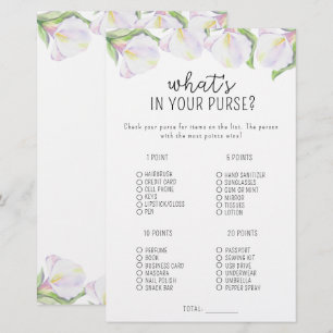 Papier Fleurs de Calla - Qu'y a-t-il dans votre sac à mai