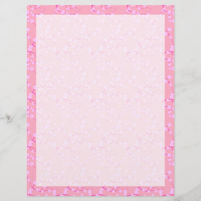 Papier Fleurs de cerisier roses (Devant)