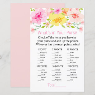 Papier Fleurs délicates Ce qui est dans votre jeu de sacs