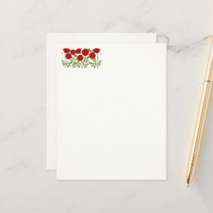 Papier Fleurs d'été joyeuses floraison de pavot