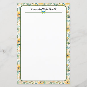 Papier Fleurs d'or Sunny