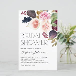 Papier Fleurs et Figs de Bourgogne Invitation à la douche