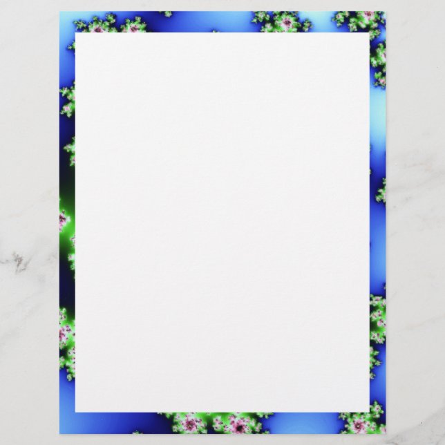 Papier Fleurs fractales (Devant)