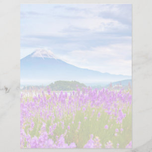 Papier Fleurs Mont Fugi Japon