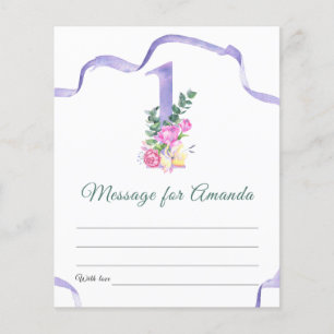 Papier Fleurs numéro message capsule temporelle d'anniver