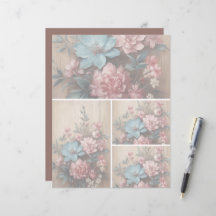 Fleurs Ombre Fond clair doux