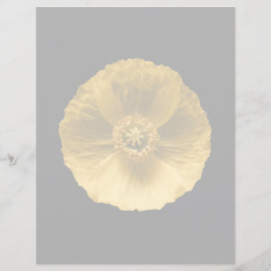 Papier Fleurs Pavot jaune