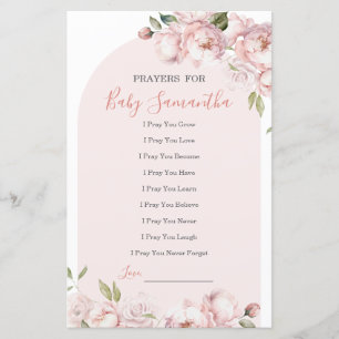 Papier Fleurs Roses Fille Bébé Dans Les Prières En Fleur