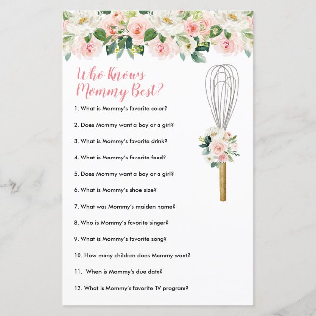 Papier Fleurs Roses Qui Connaît Maman Meilleure Verdure F (Devant)