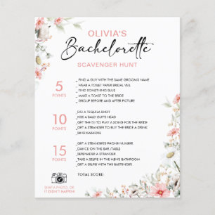 Papier Fleurs sauvages de chasse de bachelorette personna