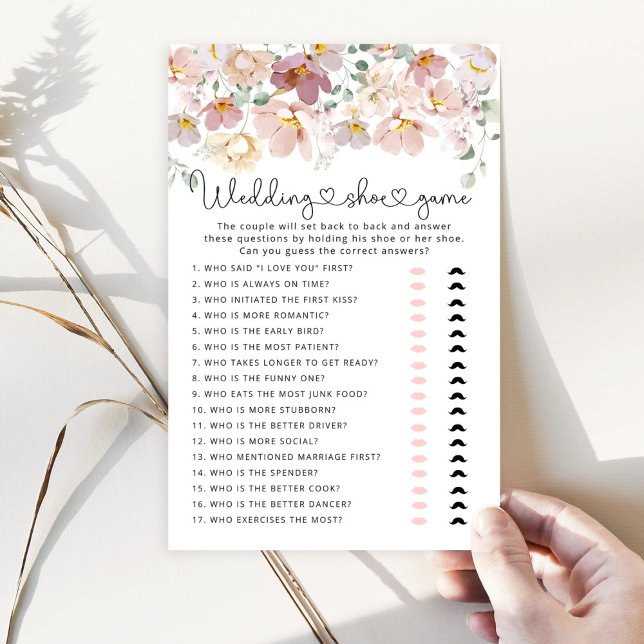 Papier Fleurs sauvages élégants Le jeu de chaussures mari (Créateur téléchargé)