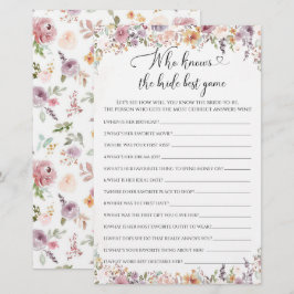 Papier Fleurs sauvages élégants Qui connaît la mariée mei