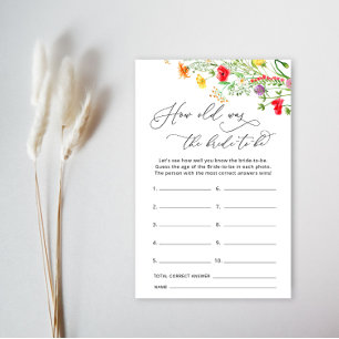 Papier Fleurs sauvages L'âge de la mariée à jouer