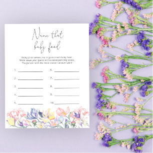 Papier Fleurs sauvages Nom que bébé Aliments jeu de douch