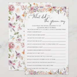 Papier Fleurs sauvages Qu'est-ce que le marié a dit à la