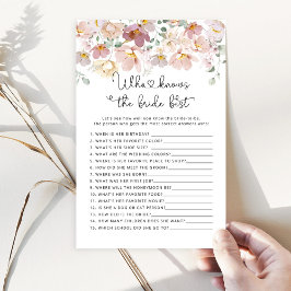 Papier Fleurs sauvages Qui connaît la mariée meilleur jeu