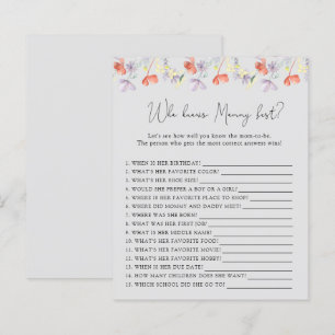 Papier Fleurs sauvages qui connaît le mieux MAMAN
