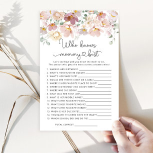 Papier Fleurs sauvages Qui connaît maman meilleur baby sh