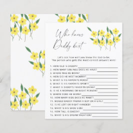 Papier Fleurs sauvages Qui connaît papa meilleur jeu